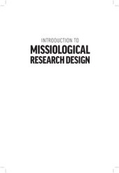 book Introduction to Missiological Research Design*