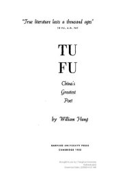 book Tu Fu: China's Greatest Poet