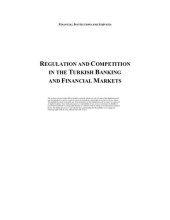 book Regulation and Competition in the Turkish Banking and Financial Markets