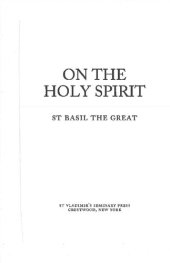 book St. Basil the Great on the Holy Spirit