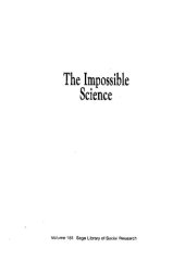 book The Impossible Science: An Institutional Analysis of American Sociology