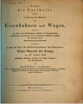 book Über die Vorteile einer verbesserten Bauart von Eisenbahnen und Wagen