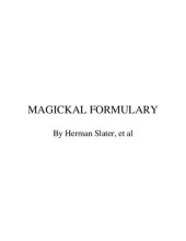 book Magickal Formulary: 001