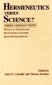 book Hermeneutics Versus Science: 3 German Views