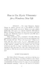 book Mystic vibrasonics: The technique and how to use it for a wondrous new life