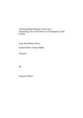 book ‘Kicking Bishop Brennan Up the Arse’: Negotiating Texts and Contexts in Contemporary Irish Studies (Reimagining Ireland)