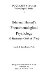 book Edmund Husserl's phenomenological psychology;: A historico-critical study