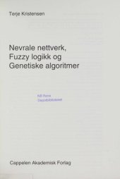 book Nevrale nettverk, fuzzy logikk og genetiske algoritmer