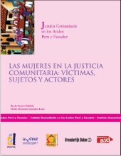 book Las mujeres en la justicia comunitaria: víctimas, sujetos y actores