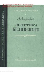 book Эстетика Белинского