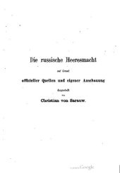 book Die russische Heeresmacht auf Grund offizieller Quellen und eigener Anschauung dargestellt