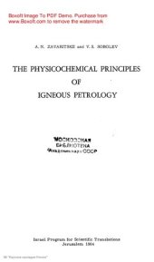 book The physicochemical principles of igneous petrology.