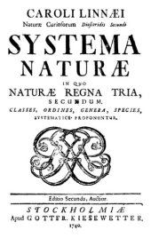 book Systema naturae in quo naturae regna tria secundum classes, ordines, genera, Species systematice proponuntur