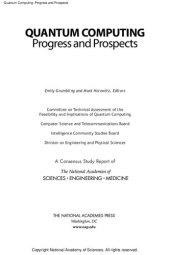 book Quantum Computing: Progress and Prospects