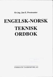 book Engelsk-norsk teknisk ordbok