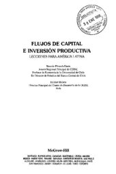 book Flujos de capital e inversión productiva. Lecciones para América Latina