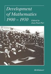 book Development of Mathematics 1900–1950 (English and French Edition)