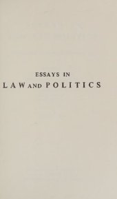 book Essays in Law and Politics