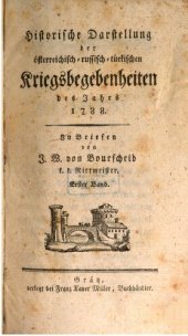 book Historische Darstellung der österreichisch-russisch-türkischen Kriegsbegebenheiten des Jahres 1788