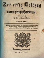 book Der erste Feldzug im vierten Preußischen Kriege