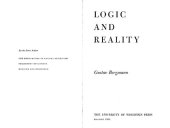 book Logic and Reality