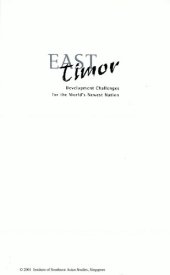 book East Timor : development challenges for the world's newest nation