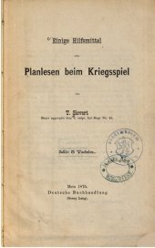 book Einige Hilfsmittel zum Planlesen beim Kriegsspiel