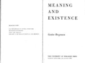 book Meaning and Existence