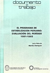 book El programa de estabilización peruano: evaluación del período 1991-1993