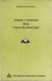 book Lengua y sociedad en el valle del Mantaro (Junín)