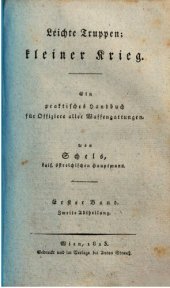 book Leichte Truppen; kleiner Krieg : Ein praktisches Handbuch für Offiziere aller Waffengattungen