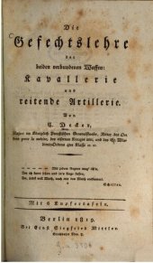 book Die Gefechtslehre der beiden verbundenen Waffen: Kavallerie und reitende Artillerie