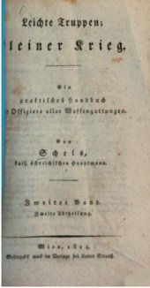 book Leichte Truppen; kleiner Krieg : Ein praktisches Handbuch für Offiziere aller Waffengattungen