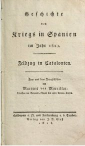 book Geschichte des Kriegs in Spanien im Jahr 1823 : Feldzug in Catalonien [Katalonien]