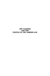 book Abū Tammām and the Poetics of the ʻAbbāsid Age