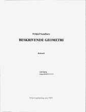 book Beskrivande geometri