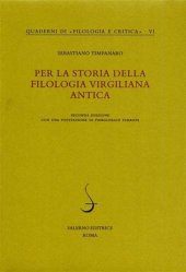 book Per la storia della filologia virgiliana antica