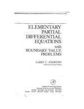 book Elementary Partial Differential Equations with Boundary Value Problems