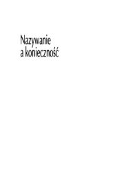 book Nazywanie a konieczność