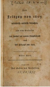 book Der Feldzug von 1805  ; militärisch-politisch betrachtet