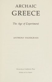 book Archaic Greece: the age of experiment