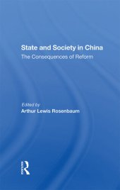 book State and Society in China: The Consequences of Reform