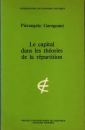 book Le capital dans les théories de la répartition