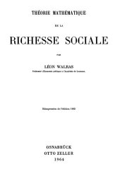 book Théorie mathématique de la richesse sociale