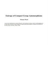 book Entropy of compact group automorphisms