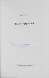 book Teknologipolitikk