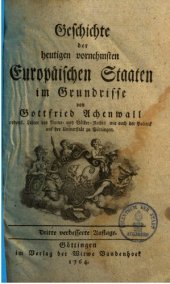 book Geschichte der heutigen vornehmsten europäischen Staaten im Grundrisse