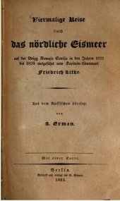 book Viermalige Reise durch das nördliche Eismeer auf der Brigg Nowaja Semlja in den Jahren 1821 bis 1824