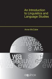 book An Introduction to Linguistics and Language Studies