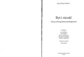 book Byt i nicość. Zarys ontologii fenomenologicznej